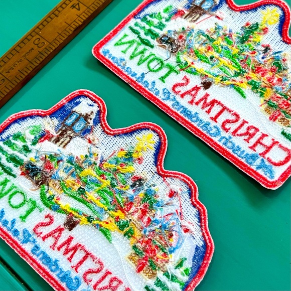 🦋 5/$25 BUNDLE • Busch Gardens Christmastown Celebration Patches, Set of 2 - Picture 2 of 4